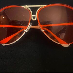 Stylish Red Aviator Sunglasses